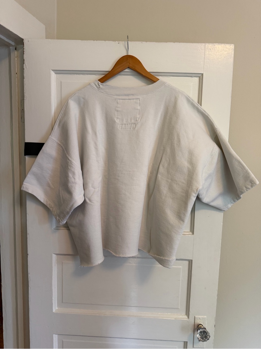 White Women's Boxy Short Sleeve Top